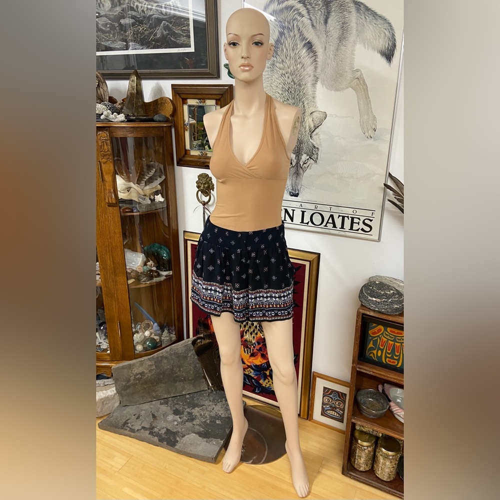 Black Patterned Shorts - Picture 8 of 11